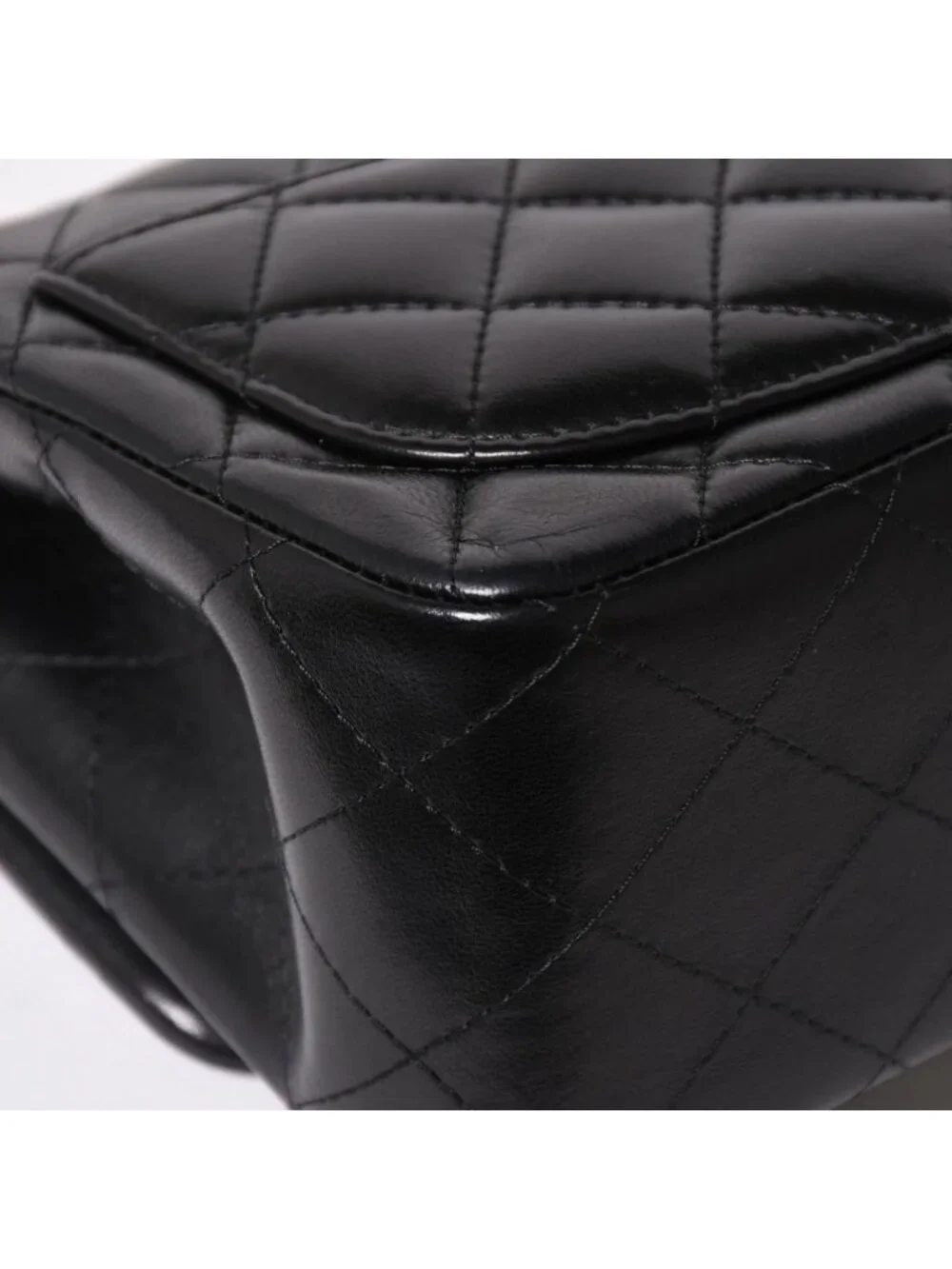 Chanel Mini Quilted 17 S Flap S Chain Shoulder Bag CC Logo Lambskin Black